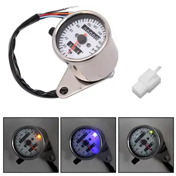 

Motorcycle LED Signal Light Backlight Dual Odometer Speedometer Gauge For Harley-Davidson Honda Yamaha Cafe Racer Universal