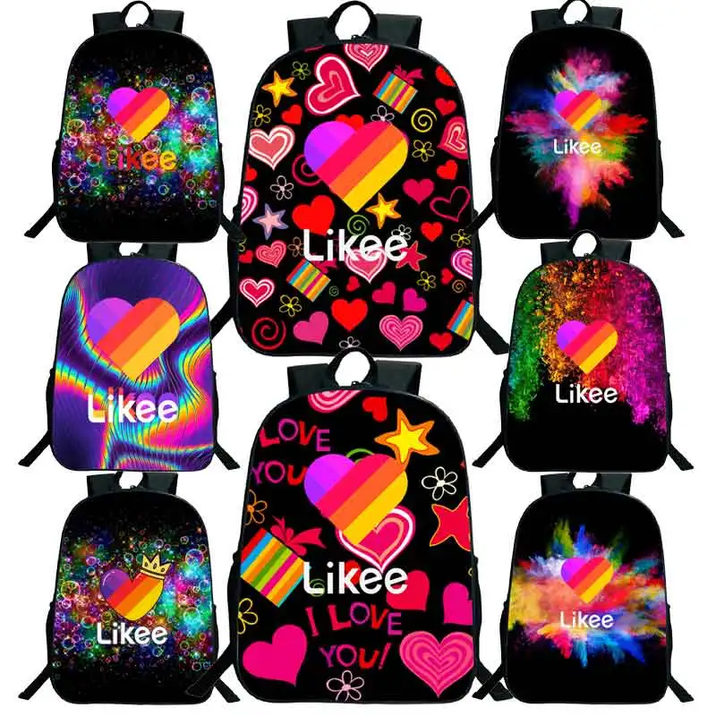 

Russian Likee Backpack LIKEE Video 1 App Softback Laptop Bookbag Teenage Girls Student School Bags Travel Shoulder Rucksack