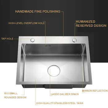 

YUJIE Free Shipping Stainless steel sink double bowl double basin custom logo brushed household sink kitchen sink JSZHY2089