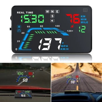 

Head up display cigarette lighter head up display Universal type portable car display speedometer temperature odometer diagnosis