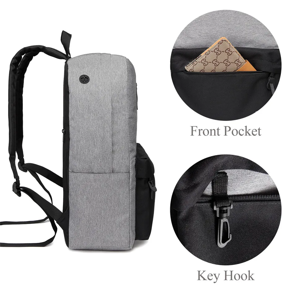 Рюкзак vasky мужской серый Повседневный 15 дюймов для ноутбука|laptop backpacks college|backpack