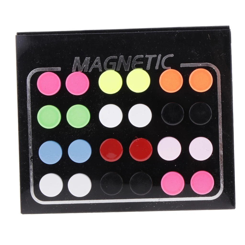 12 Pair 8mm Mix Color 8mm Round Magnetic Stud Earrings for Kids Teen Girls Womens