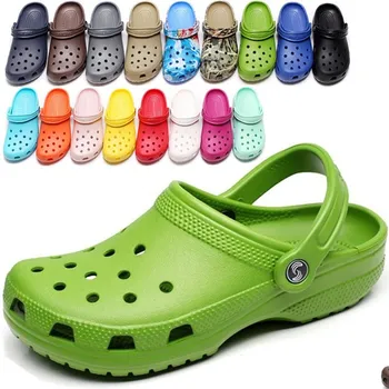 

Summer Men's Clogs Quick Dry Casual Home Slippers Male Garden Shoes Beach Sandals Mules Antiskid Bathroom Slippers Flip Flops 46