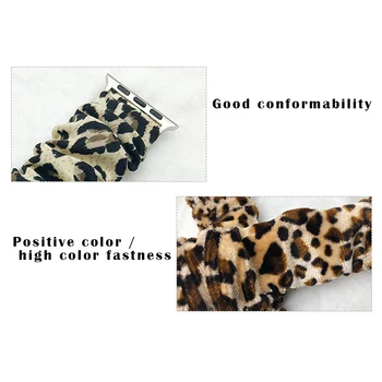 

Hair Band Watch Strap Soft Pattern Printed Fabric Wristband Compatible with Apple Watch Band Clock Watches Wristband @M23