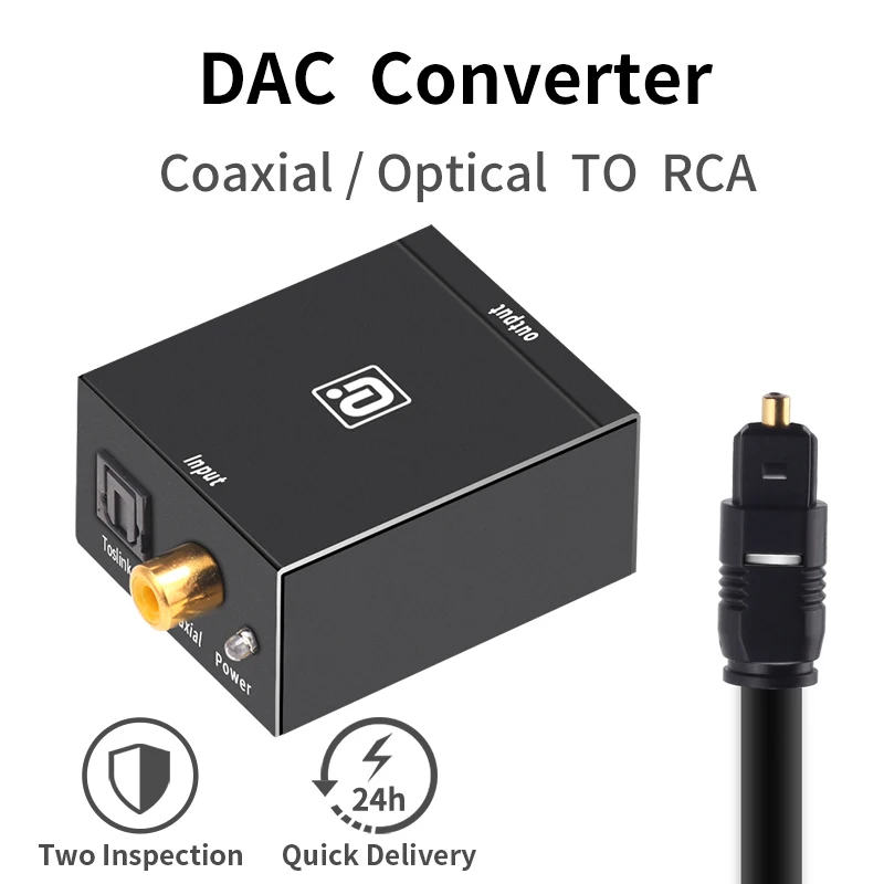 Цифро аналоговый аудиопреобразователь DAC с оптическим коаксиальным входом Toslink в