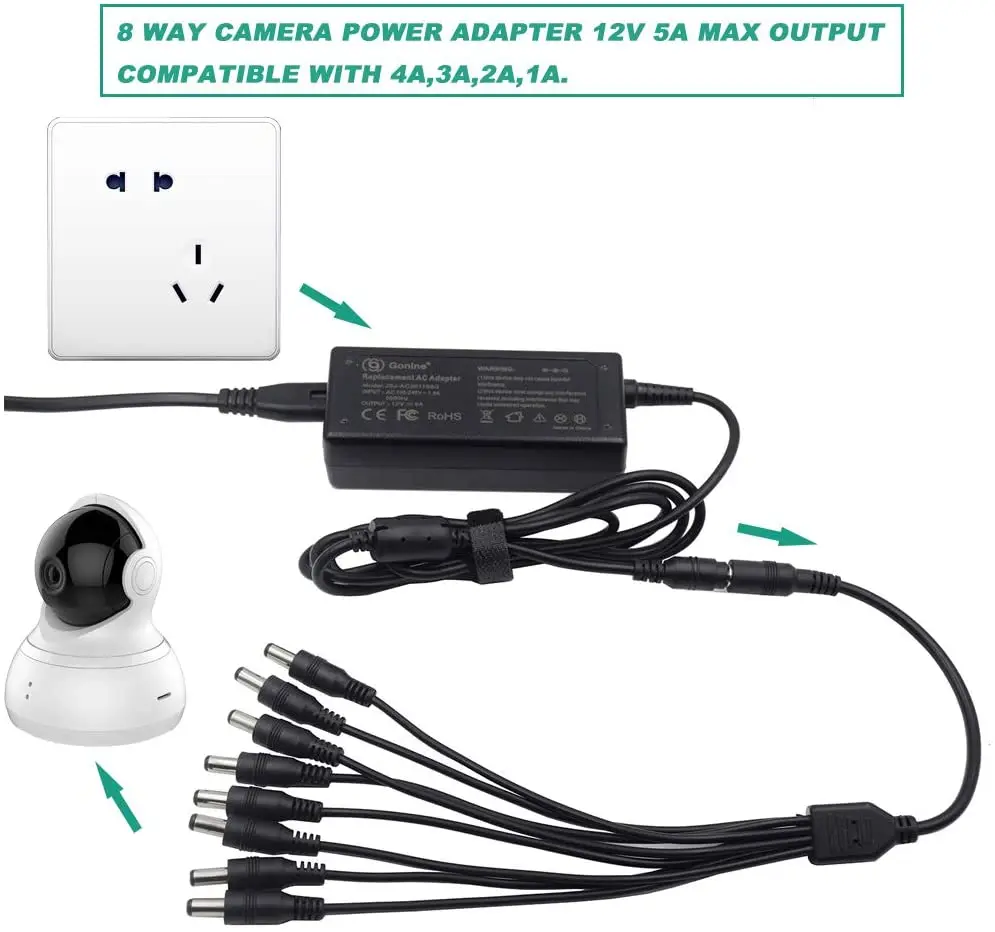 Adaptateur Secteur De Rechange - Bloc D'alimentation CC - 12V 5A