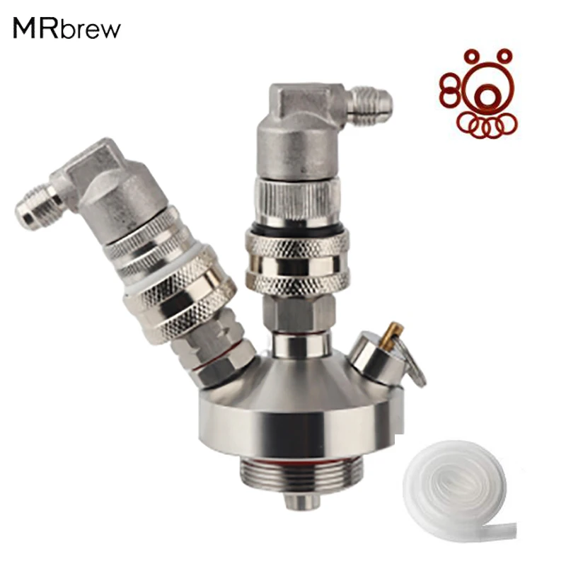 

Ball Lock Mini Keg Tap Dispenser With Gas & Liquid Quick Disconnects For 2L/3.6L/5L/10L Mini Beer Keg Dispenser Growler Brewing