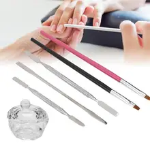 6 шт. гель продлевающий половой акт вспомогательный инструмент набор для ногтей ручка палочка для перемешивания контейнер чашка 2