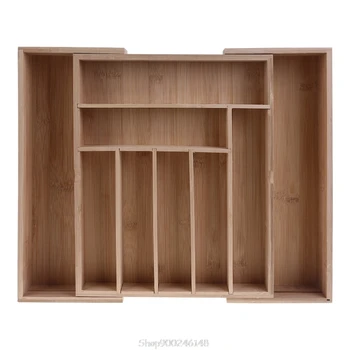 

Environmental protection tray Bamboo Wood Cutlery Tray Drawer Utensil Organizer S19 20 Dropship