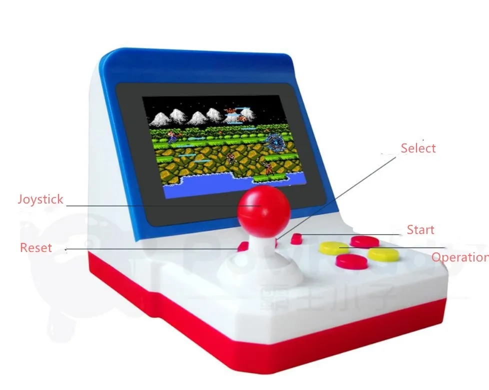 Powkiddy Ретро А5 джойстик игровая консоль встроенный в 600 Игры Поддержка двойной игры ТВ выход 8 бит FC игровая система