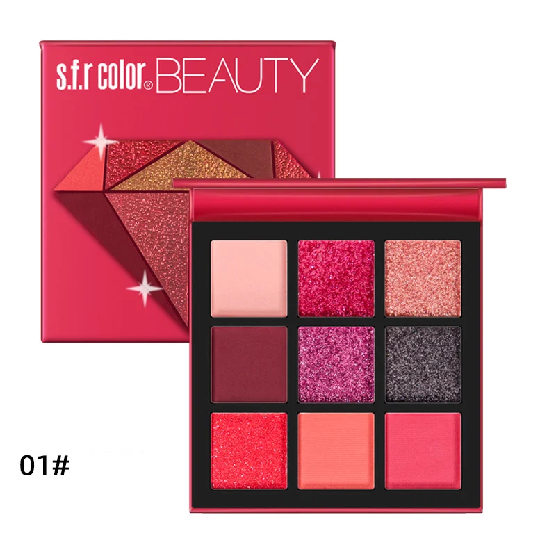 Eye Shadow Palette 9 Color Makeup Brushes