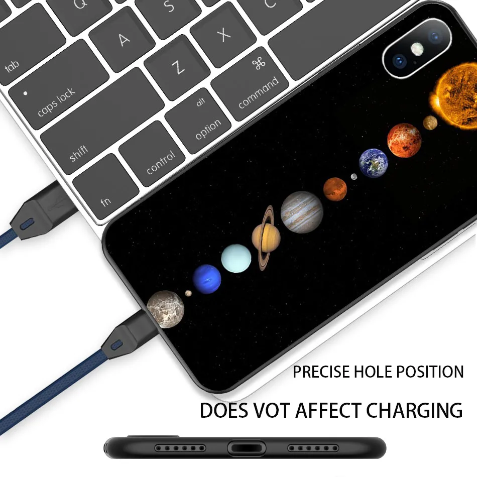Чехол Lovebay Space Planet для телефона iPhone 11 Pro Max X XS XR Xs Max, мягкий ТПУ, звездная задняя крышка для iPhone 6 6s 7 8 Plus 5 5S SE