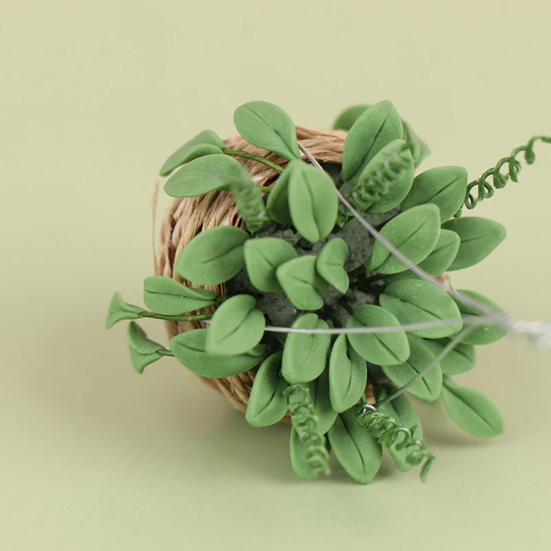 Mini Green Plant For Doll Houses Garden Decoration Accessories 1:12 Dollhouse Simulation Hanging Potted Plants Furniture Model 3 Mini Green Plant For Doll Houses Garden Decoration Accessories 1:12 Dollhouse Simulation Hanging Potted Plants Furniture Model 3