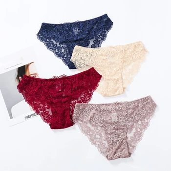 

Sexy Seamless Lace Panties Women Fashion Lingerie Tempting Briefs High Quality Women's Underpant Low Waist Intimates Underwear