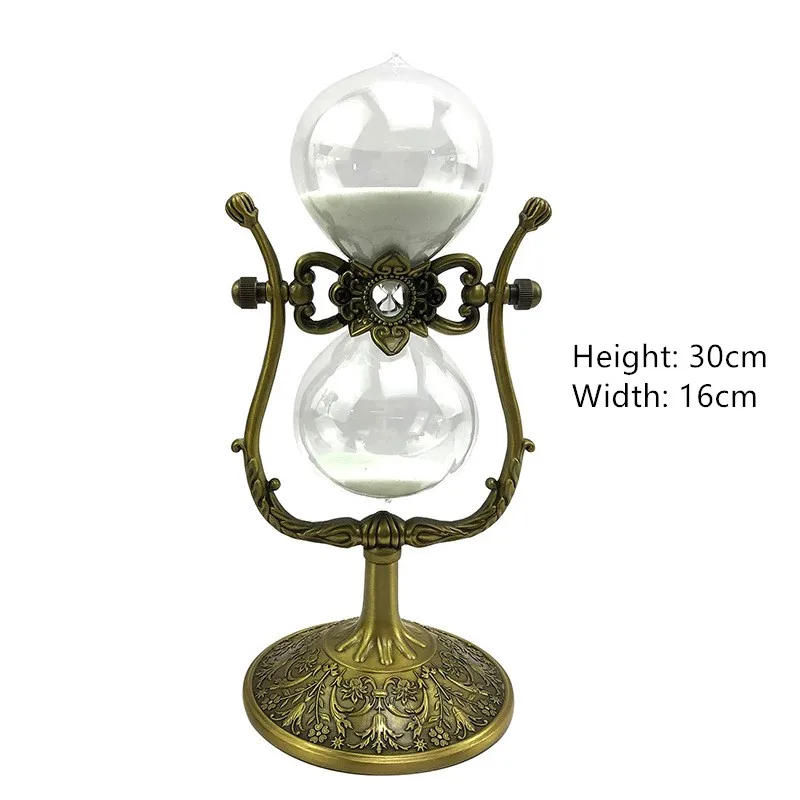 1 Hour Hourglass Rotating Hourglass Metal Antique 60 Minutes Flip 30cm Sand Timer Reloj De Arena Temporizador Da Areia Ampulheta