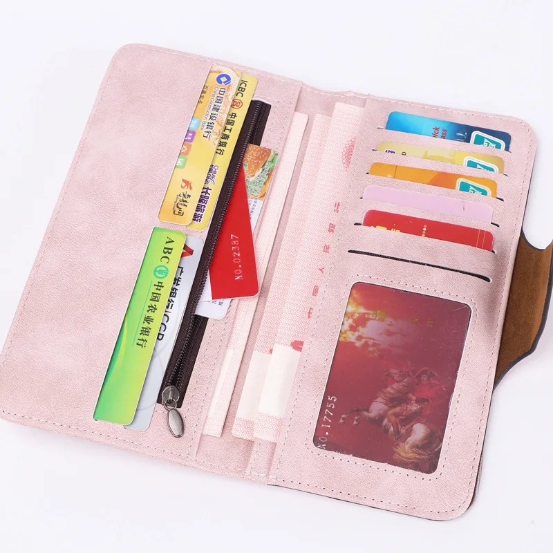 

New Women PU Leather Wallets Brand Designer Fashion Long Wallet Female Card Holder Lady Coin Purse Money Organizer Storage Bag