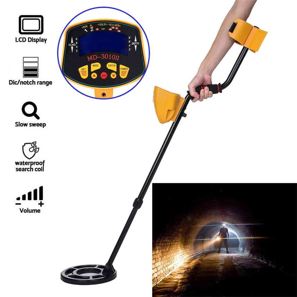 

MD-3010II Underground Metal Detector Portable High Sensitivity Gold Pinpointing Gold Digger Finder Treasure Hunter