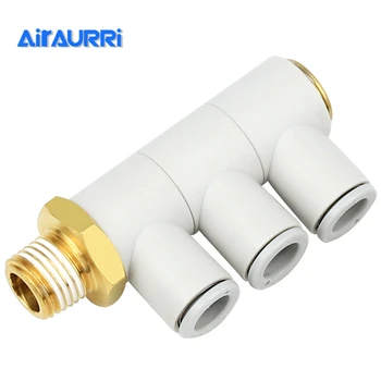 

Single head 3 groups KB2VT/KQ2VT06/08/10/-01/02/03S one change four to four air pipe quick plug connector