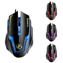 Apedra A9, USB Проводная игровая мышь, 6 кнопок, 3200 dpi, GRB, оптическая игровая мышь для компьютера, ПК, ноутбука, настольного компьютера, ноутбука, игр