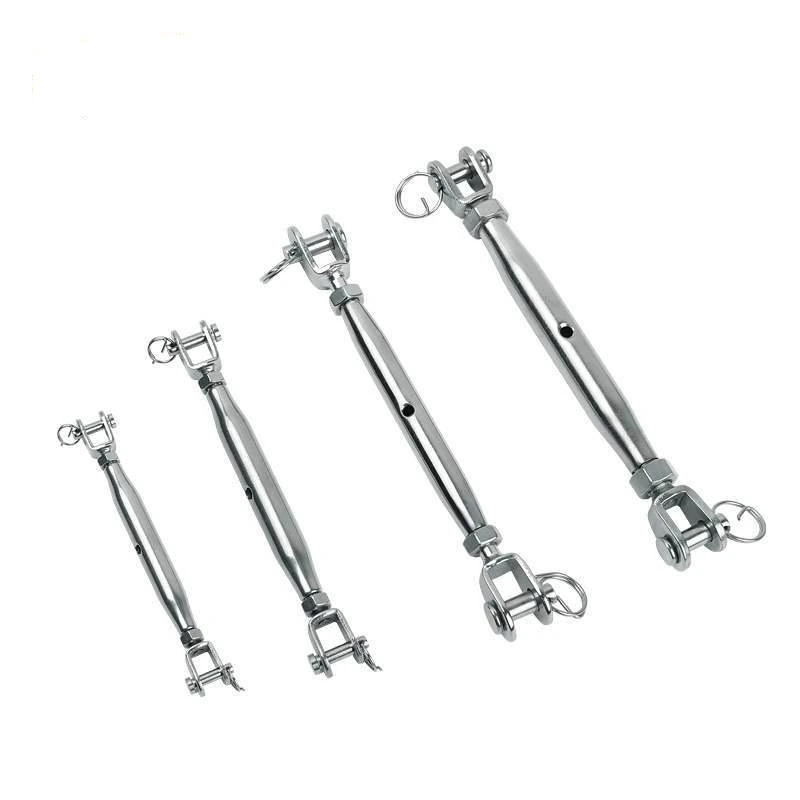 

2PCS 316 Stainless Steel Euorpean Closed Body Turnbuckle Jaw And Jaw M5 M6 M8 Marine Hardware Rigging Screw For Cable Railing