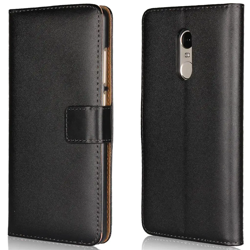 Черный Coque Redmi Note 4 cover case Premium PU Leather Wallet Flip Case for Xiaomi Redmi Note 4X 4 Dropproof Case Holster GG - Цвет: Черный