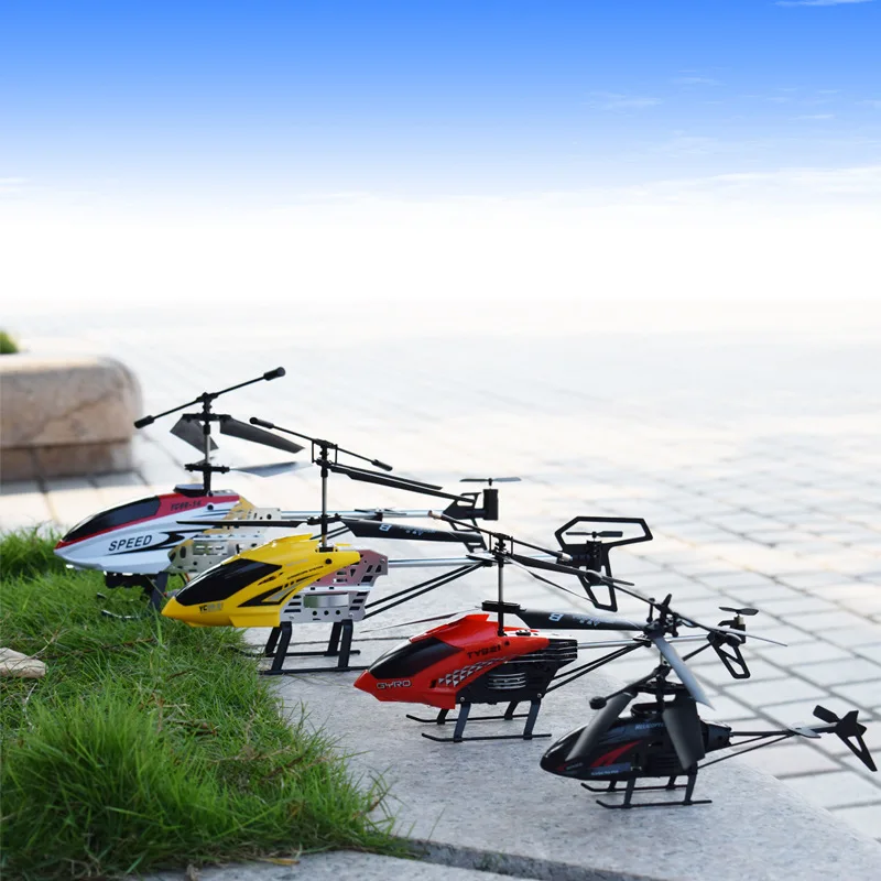 

3.5 Way Alloy Remote Control Aircraft Multi--Large Size Unmanned Aerial Vehicle CHILDREN'S Toy Drop-resistant Light Charging Hel