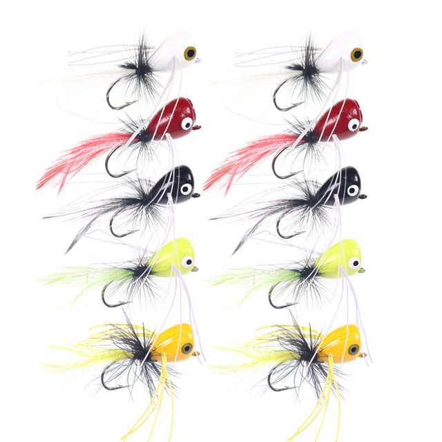 Vampfly Fly Fishing Popper Lure Popper Fishing Fly for Bass Bluegill  Crappie Panfish Fishing Lure Bait - AliExpress