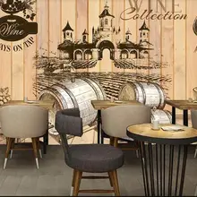 На заказ Большая фреска вино Винодельня деревянные доски обои