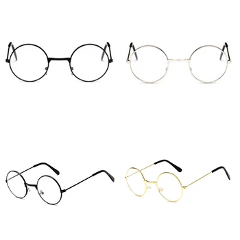 

Fashion Children Kids Vintage Round Glasses Metal Frame Clear Lens Eyewear Costume Accessory