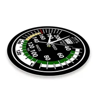 Airspeed Indicator Wall Clock For Pilot Home Décor Airplane Instrument Silent Swept Clock Aviator Mancave Artwork Timepieces 2