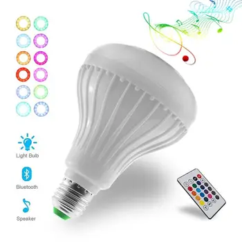 

Mini Loudspeaker Bar LED Portable KTV Light Colorful Gift Audio Bluetooth 4.0 Bulb Remote Control Music Playing Lamp