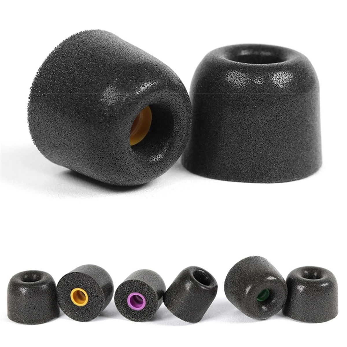 3Pairs Memory Foam Ear Tips for Freelace Pro Eartips Bose QC Sport Earbuds Tips Anti-Slip Avoid Falling Off Noise Reduce
