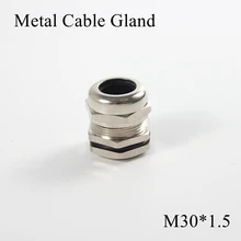 1 шт./лот M30 металлическое уплотнение кабеля IP68 Водонепроницаемый никелевый Латунный разъем для 13-18 мм Электрический провод M30* 1,5 медные скобы
