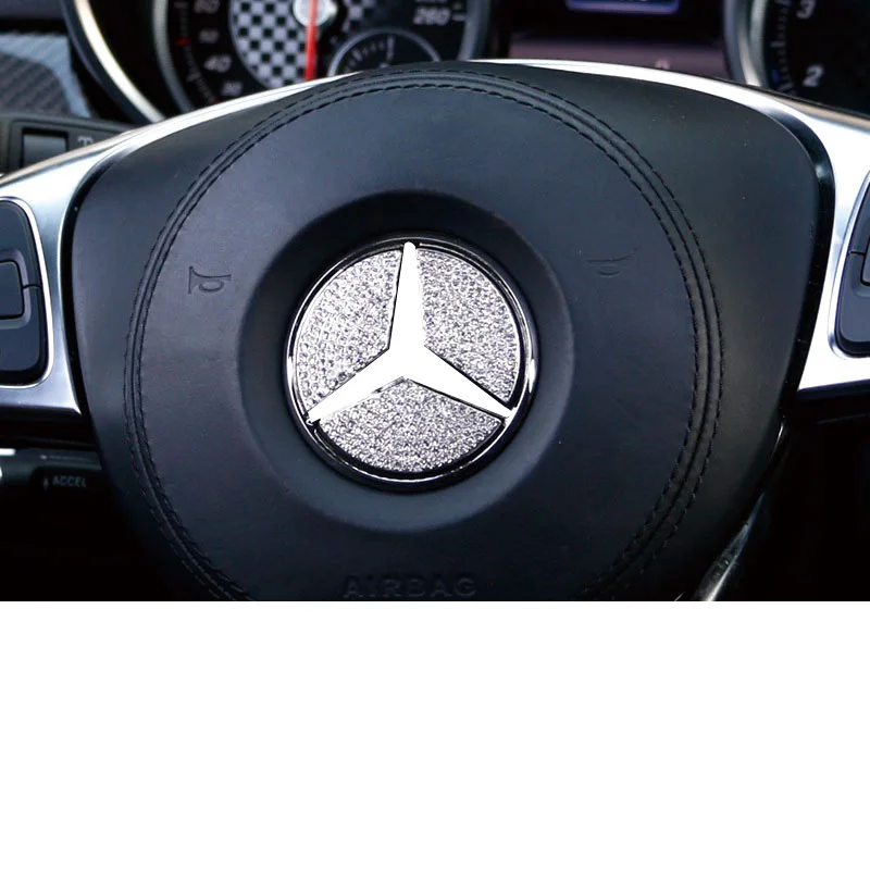 

Lsrtw2017 Rhinestone Car Interior Steering Wheel Panel Trims for Mercedes Benz S Class V Class G Class GLE GLS ML GL