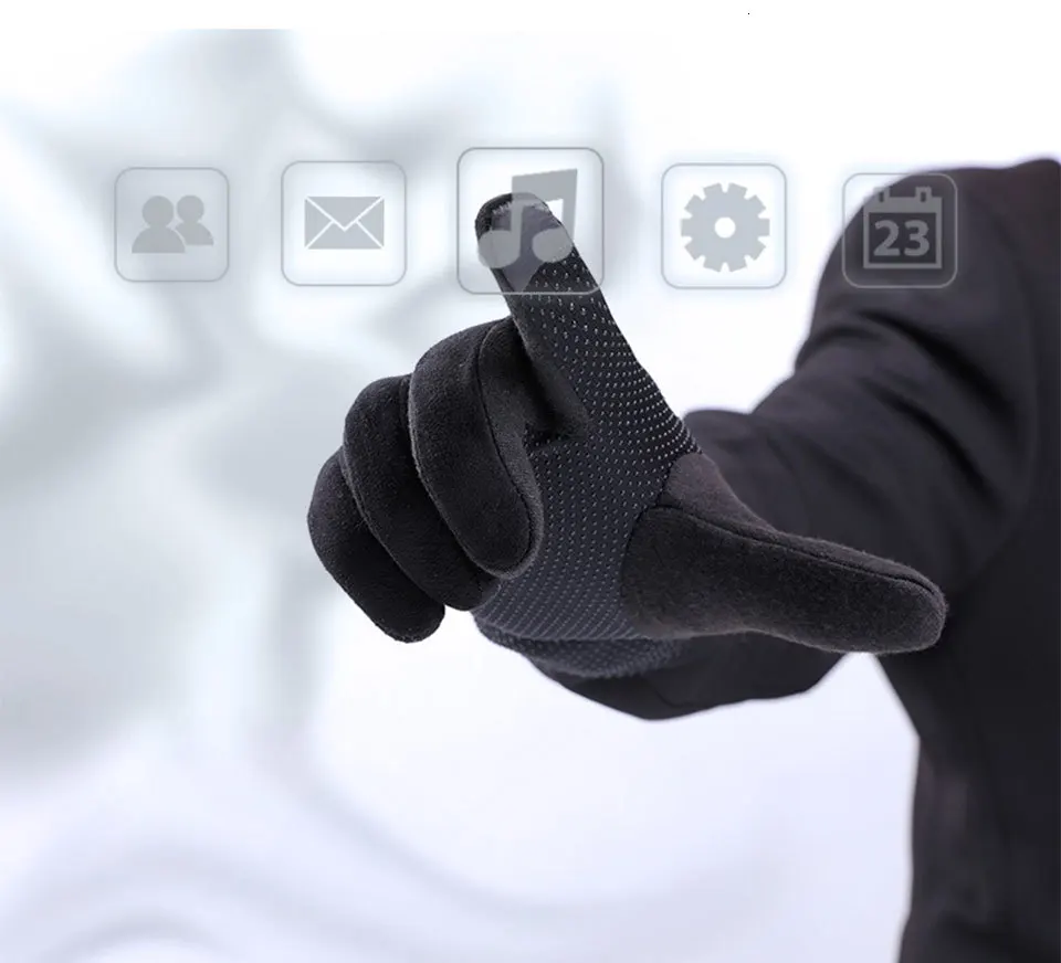 Зимние мужские кожаные теплые перчатки RITOPER, норковые Нескользящие бархатные перчатки с сенсорным экраном, уличные утолщенные модные перчатки для верховой езды высокого качества