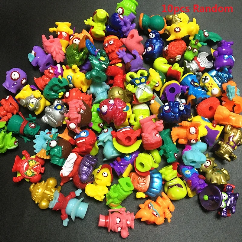 10-200 шт., супергерои Zomlings, аниме куклы, играющие в животных, мусор, кукла 3 см, резиновая модель, фигурки, игрушки для детей, подарок для мальчиков - Цвет: 10pcs random