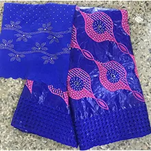 Синий африканский гипюр кружева Базен Riche Getzner Nouveau африканская ткань Bazin Brode Getzner парча жаккардовая ткань 5+ 2 ярдов