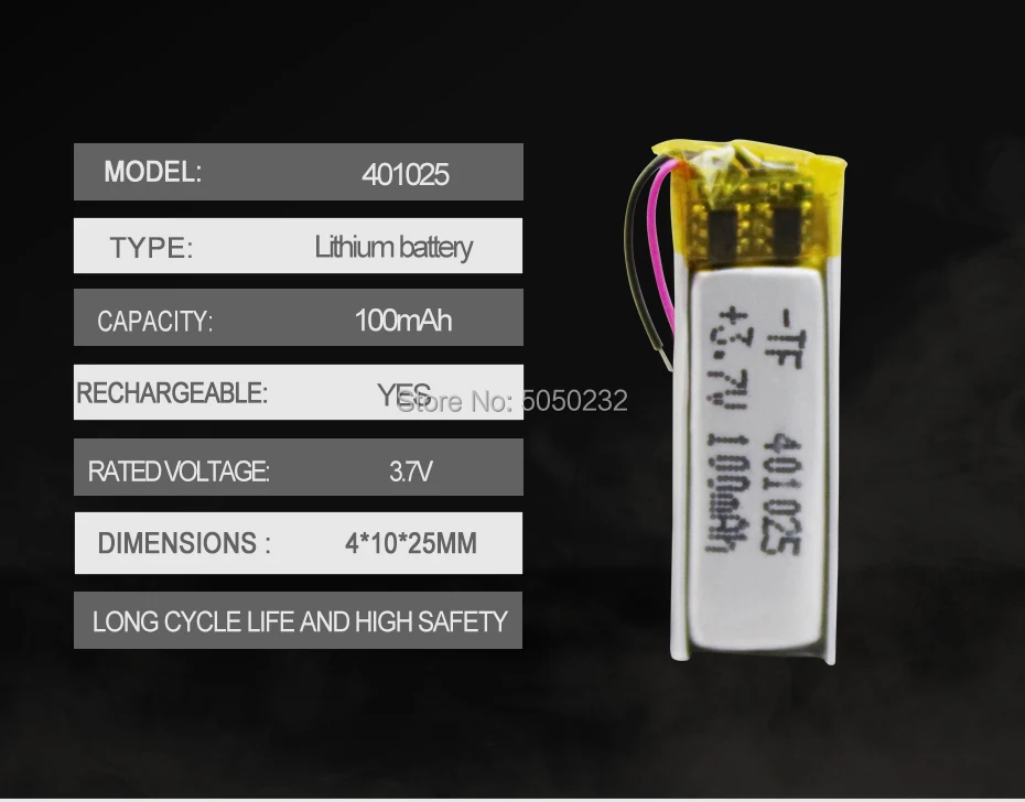 2 шт. 50 мАч 3,7 в 401020 литий-ионный полимерный аккумулятор для игрушечных автомобилей Bluetooth динамик Bluetooth гарнитура цифровые товары