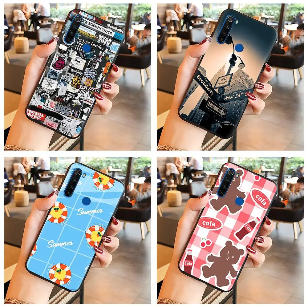 Задняя крышка матовый чехол для телефона Xiaomi Redmi Note 8T красивый Девочек Прочный