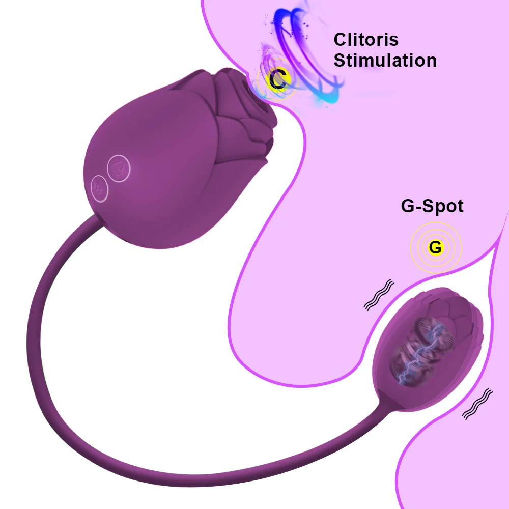 Rose Clit Sucker Vibrators for Women Powerful Clitoris Stimulator Vacuum Sucking Female Love Vibrating Egg