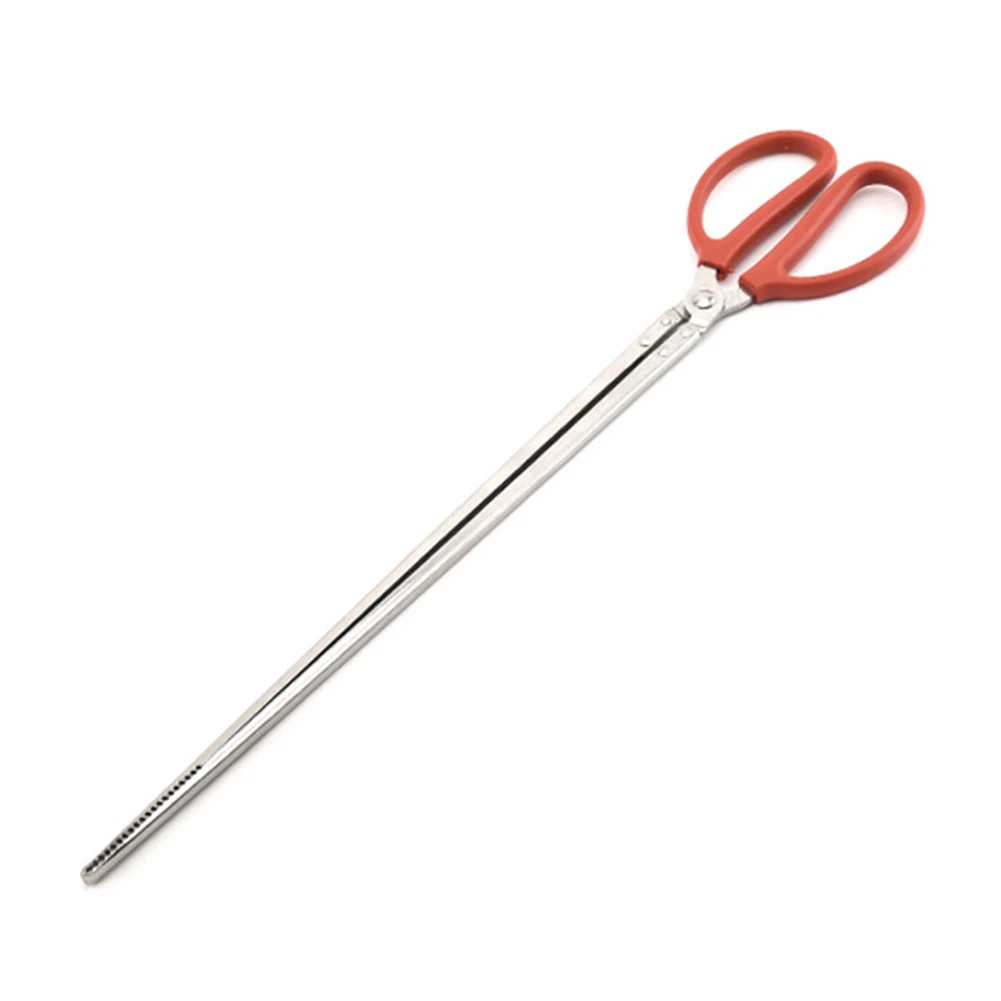 

Hand Tool Reinforced Stainless Steel Garbage Seafood Kitchen Long Handle Anti Slip Eels Clip Crab Tongs Multifunction Stable