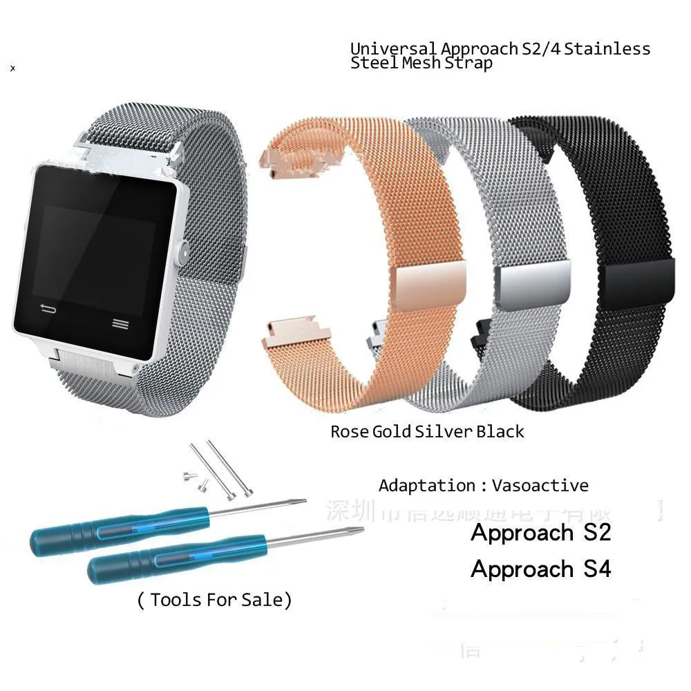 Для Garmin Vivoactive Ацетатный ремешок подход S2/S4 16 мм Миланская петля GPS Смарт часы из