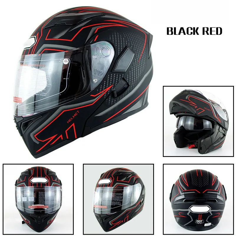 

Wholesale 1pc Motorbike Helmet Full-Face Cover Dual Visor for Racing Safe Accessories V6