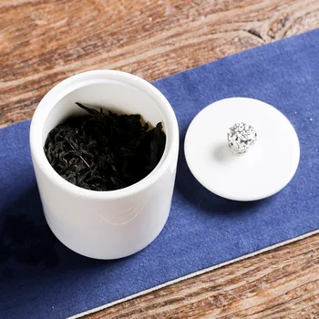 

Ceramic Tea Containers Jade Porcelain Creative Tea Storage Pot Ceramic Whiteware Small Jar Tea Set Tea Caddy Tea Storage Box