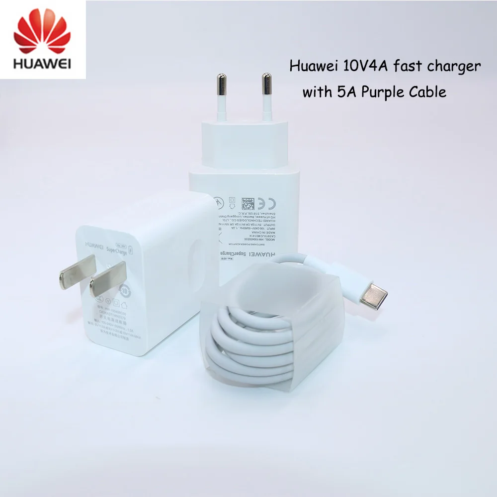 Huawei 10V 4A 40W Supercharge зарядное устройство mate 20 pro RS P20 P30 pro Супер зарядный адаптер Honor Magic 2 view 20