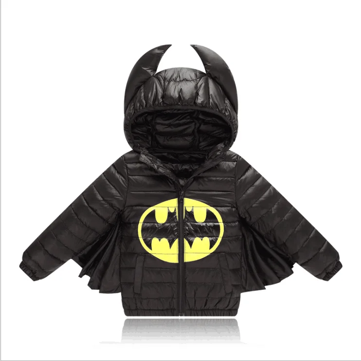 Детский пуховик с Бэтменом короткая куртка новинка года, пуховик для мальчиков и девочек мягкая ручка, серия детской одежды
