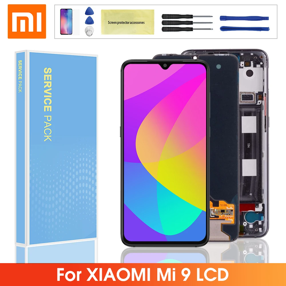 

Original LCD For Xiaomi Mi9 Mi 9 LCD Screen Touch Screen Digitizer Assembly With Frame For Xiaomi Mi 9 LCD Screen