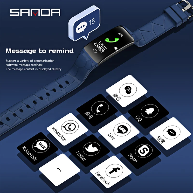 IP67 Waterproof Smart Watch Bluetooth Watch Wristband Fitness Tracker Heart Rate Activity Bracelet Sport Smartwatch of Women Men