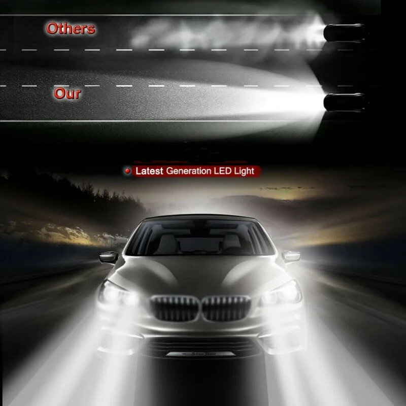 2 шт. DC 9-32V H7 110W Автомобильный светодиодный комплект фар 5050 безотказная лампа 30000LM 6000K водонепроницаемый высококачественный алюминий