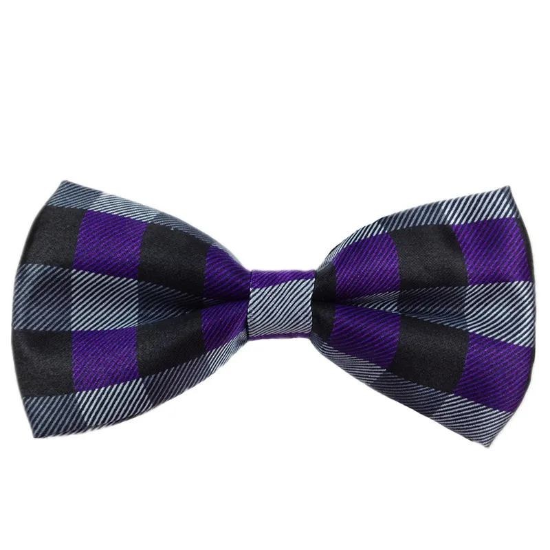 1 шт., удобный Регулируемый мужской свадебный уникальный эластичный разноцветный галстук-бабочка, смокинг, вечерние галстуки-бабочки YJB0002 - Цвет: Purple Grey Black Ta